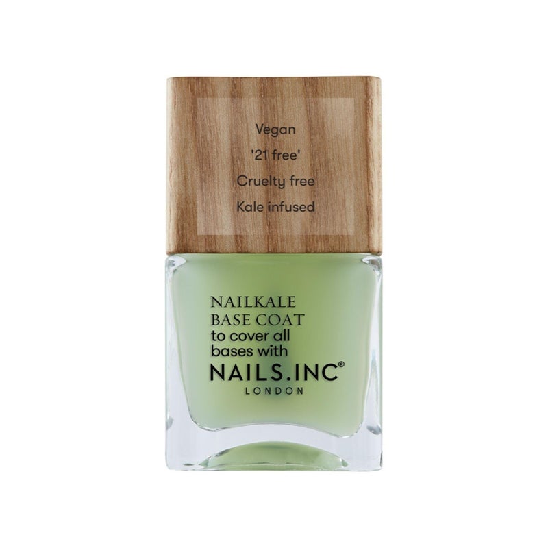 Nails Inc Plant Power, NailKale, Kale Extract, Base Coat, Glossy, No Chip, Long Lasting, Quick Dry, Air Dry, Professional Manicures & Pedicures, Fingernails & Toenails, Vegan Nail Polish, 0.47 Fl Oz - Image 1